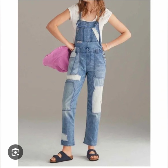 Anthropologie Pilcro Patchwork Overalls - Picture 5 of 5